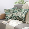 thumbnail image 5 of Boho Green Throw Pillow Covers 20x20 inch Set of 2, Bohemian Carpet Double Sided Pattern Soft Plush Cushion Cover for Couch Sofa Bed Decorative, Only Pillowcase (No Insert), 5 of 6