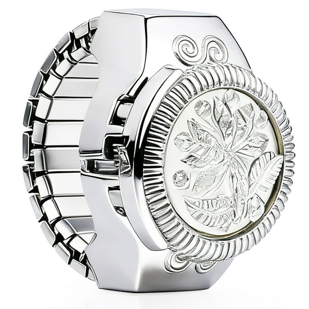 Relojes de anillo de dedo de moda de 1pc reloj de dedo portátil reloj de dedo decorativo