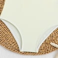 thumbnail image 5 of lnmuld Girls Ruffle Sleeve Solid One Piece Swimsuit Beige Minimalist Summer Swimwear Size:5-6 Years, 5 of 6