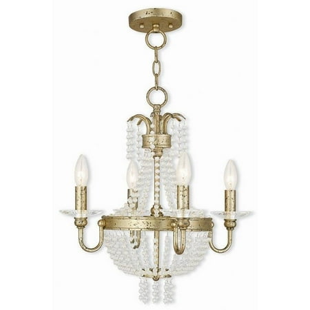 

French Country Traditional Four Light Chandelier-Winter Gold Finish Bailey Street Home 218-Bel-1875468