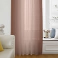 thumbnail image 6 of Chocolate Ombre Sheer Curtains 45 Inches Long, Modern Gradient Abstract Art Light Filering Curtains, Breathable Simi Curtain Privacy Drapes for Kitchen Bathroom Lightweight Small Window Treatment, 6 of 9