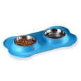 thumbnail image 1 of Cuencos extraíbles para mascotas, perros, gatos, cuenco doble de acero inoxidable para alim Abanopi Tazón de comida, 1 of 7