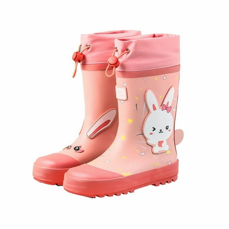 

Children s Rain Shoes Boys And Girls Water Shoes Baby Rain Boots Water Boots In Large And Small Children Toddlers Children With Elastic Cord Pink 2Y-2.5Y