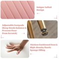 thumbnail image 4 of 44 Inch Velvet Bench, Upholstered Tufted Striped Fabric Bedroom Bench with Golden Metal Legs, Ottoman for Living Room, Solid Wood Indoor Bench for Foyer (Pink), 4 of 9