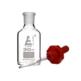 thumbnail image 2 of Dropping Bottle, 30ml (1oz) - Borosilicate 3.3 Glass - Eye Dropper Pipette and Dust Proof Rubber Bulb - Octagonal, Non-screw Top - Eisco Labs, 2 of 3