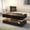 Black, variant on Extendable Table with Sliding Function / Ideal for Living Room Movie Nights / Hides Remote Controls