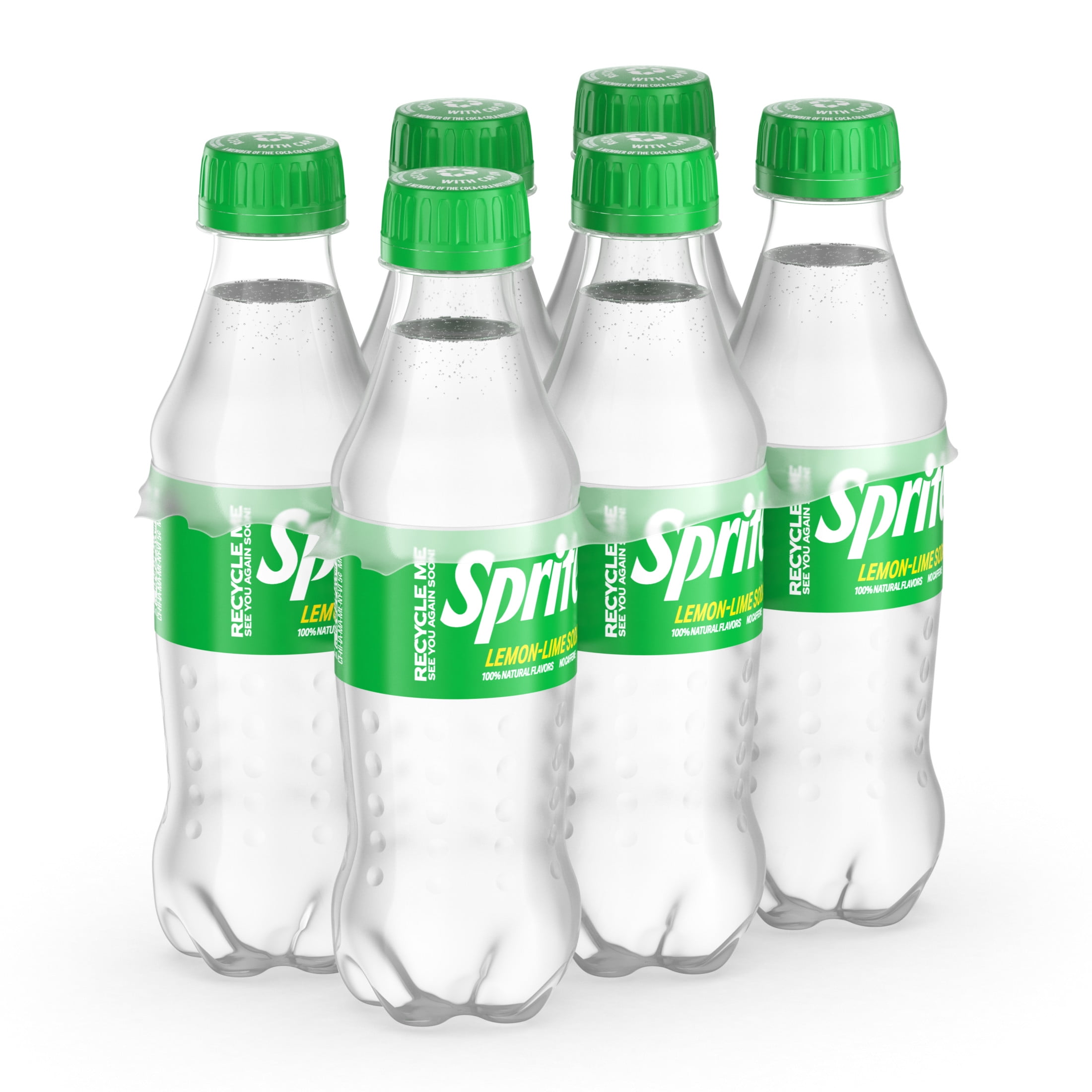 (4 pack) Sprite Lemon-Lime Caffeine Free Soda Pop Bottles, 8.55 fl oz, 6 Pack