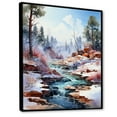 thumbnail image 2 of Designart "Winter Scenery With Geyser I" Geyser Floater Framed Wall Art Living Room, 2 of 5