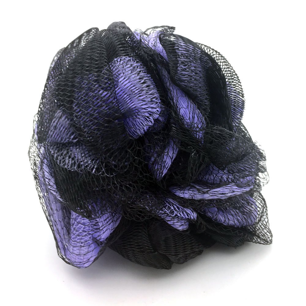 Purple 2 oz Loofah Bath Shower Sponge Pouf Mesh Brush Ball Exfoliating