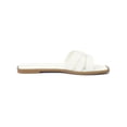 thumbnail image 2 of BLISSFUL STEP Women's Square Open Toe Slide Sandals Flat Slippers White (Size 5.5), 2 of 7