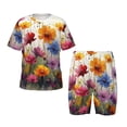 thumbnail image 1 of Balery Colorful Wildflower Meadow Conjunto de Pijama Infantil de Manga Corta con Estampado – Ropa de Dormir de Algodón Suave-4X-Large, 1 of 6