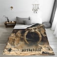 thumbnail image 5 of Salouo Ancient Skull Cave Landscape Print Bed Blankets,Flannel Blanket Comfortable Air Conditioning Blanket Lightweight Blanket for Sofa Bed Travel & Couch -60"x50", 5 of 8