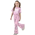 thumbnail image 3 of WOYY Girls Outfits Comfy Bow Short Sleeve T-Shirt and Flared Pants Set, Sizes 7-13, 3 of 3