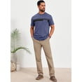 thumbnail image 5 of DARING DIVA Men's Chest Pocket Striped Print Crew Neck Short Sleeve T-Shirt XL Dark Blue, 5 of 7