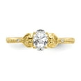 thumbnail image 5 of Primal Gold 10 Karat Yellow Gold White Topaz and Diamond Ring, 5 of 5