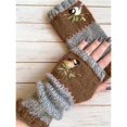 thumbnail image 2 of Big Clearance! Gloves for Cold Weather, Baberdicy Warm Knit Women Gloves Gloves Outdoor Winter Plus Gloves Velvet Embroidere Gloves Mittens for Women Cold Weather, 2 of 2