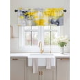 thumbnail image 2 of Valances for Windows Gray Yellow Brush Rod Pocket Cafe Window Treatments Valance Curtains for Kitchen Bathroom Laundry Basement Windows 56"x16", 2 of 9