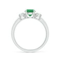 thumbnail image 2 of Angara Natural 0.75 Ct. Emerald with Diamond Classic Ring in 14K White Gold for Women (Ring Size: 11.5), 2 of 10