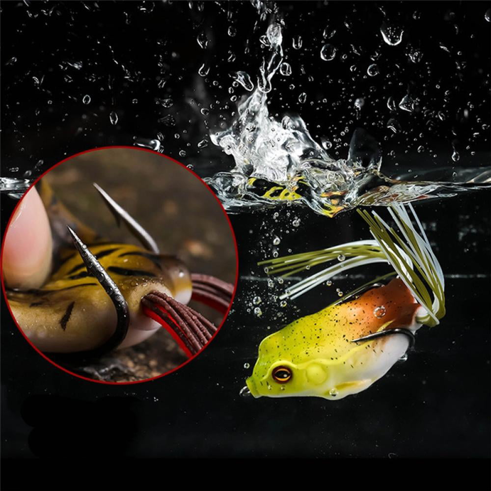 EVER Frog Lure Frog Torpedo Double Propeller Frog Fishing Bait Hook Bait  Soft Lure Live 3.5 inches (9 cm) 37.4 inches (955 cm)