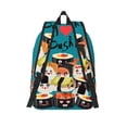 thumbnail image 2 of Lsque I Love Sushi Pattern Canvas Daypack, Durable Backpack, High-quality Versatile Backpack,Vintage Compact Backpack-Small, 2 of 6