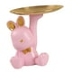 thumbnail image 4 of Figura de conejo, joyería, baratijas, bandeja para servir, decoración de resina, estatua, escultura Rosado, 4 of 9