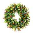 thumbnail image 2 of Bcylexb Floral Wreaths for Front Door, 13.8" Artificial Colorful Flower Door Wreath All Season Hanging Wreaths for Garden Porch Wall Window Decor, 2 of 6