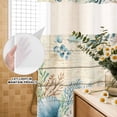 thumbnail image 3 of No Hook Shower Curtain, Beige Beach Coastal Shower Curtains for Bathroom with See Through Top Window, Summer Nautical Coral Shell Botanical Vintage Waterproof & Washable Bath Curtain Standard 72"x72", 3 of 9