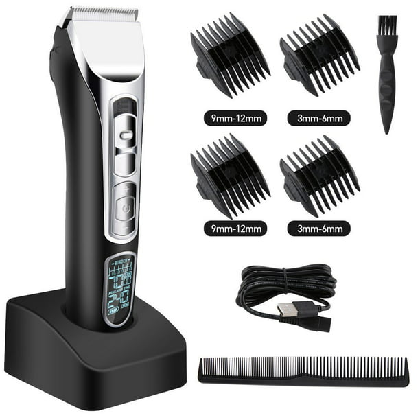 SEREED Hair Clippers for Men, Cordless Hair Trimmer Low Noise Hair Cutting  Kit Beard Trimmer Body Hair Removal Machine with 3 Adjustable Speed  Settings & LED Display 