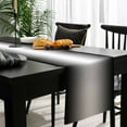 thumbnail image 4 of Black Ombre Cotton Linen Small Table Runner 13 x 60 inch Black Grey White Gradient Modern Abstract Art Non-slip Rectangular Dining Table Decor for Wedding Party Holiday Dinner, 4 of 8