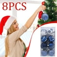 thumbnail image 4 of Axiiglly 8Pcs Christmas Balls Ornaments, 2.36" Shatterproof Christmas Balls, Multi-Pattern Painted Xmas Hanging Balls for Christmas Trees Decorations, Home Holiday Party Indoor Outdoor Decor-Blue, 4 of 7