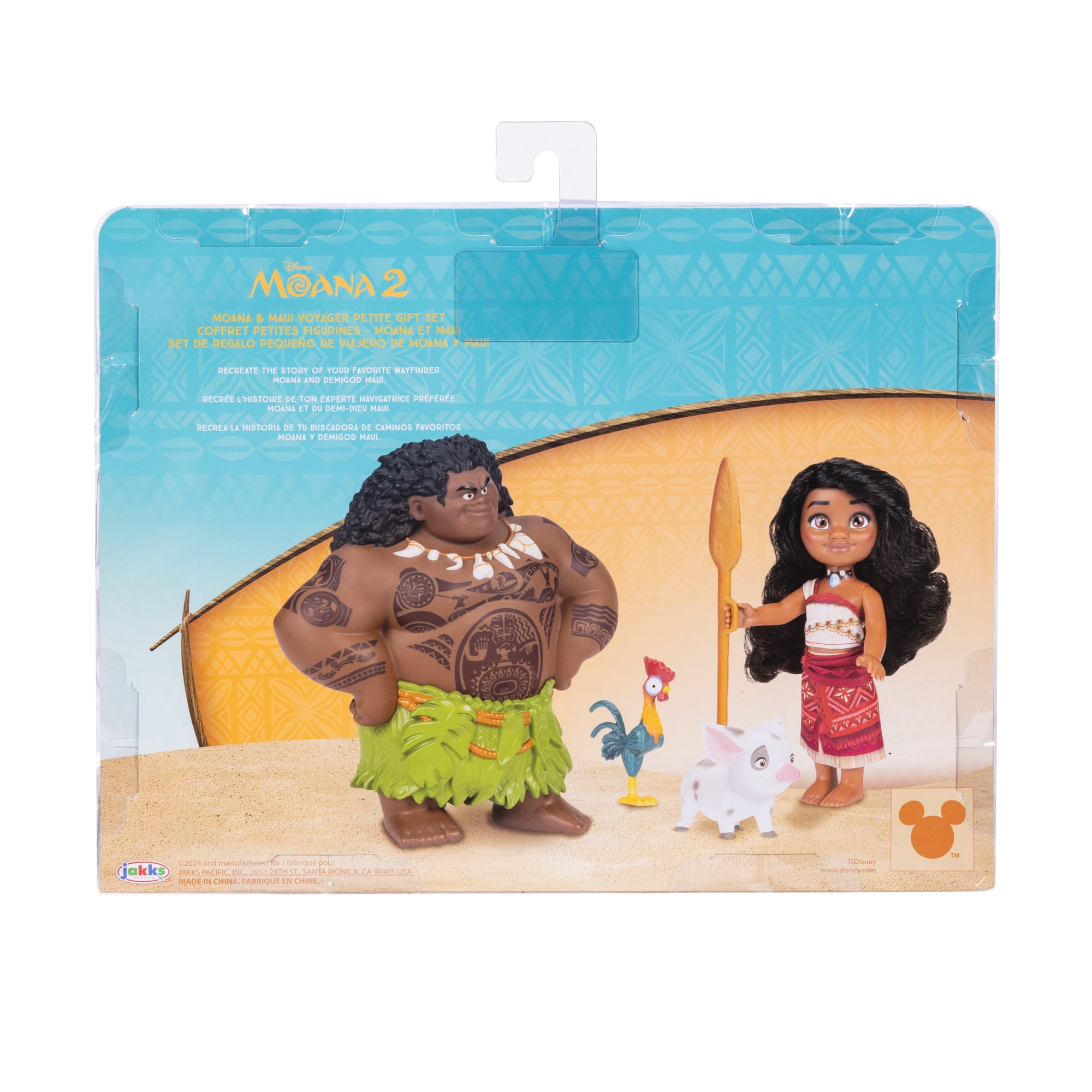 Disney's Moana 2 Maui & Moana Voyager Petite Gift Set 6 inch Tall Scale Dolls and Accessories