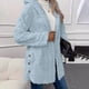 thumbnail image 4 of Chaquetas y abrigos casuales con capucha de manga larga para mujer, chaqueta cálida de invierno con capucha de manga larga, chaqueta de felpa con botones de color liso, blusa para mujer, 4 of 9