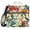 Different Flower and Leaf, variant on 3 Ring Zipper Binder with Shoulder Strap Waterproof Trapper Keeper 2 Inch D-Ring 500 Sheets Capacity Different Flower and Leaf