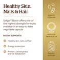 thumbnail image 4 of Suplemento Solgar, cápsulas de biotina, 10,000 mcg, 60 unidades, 4 of 5