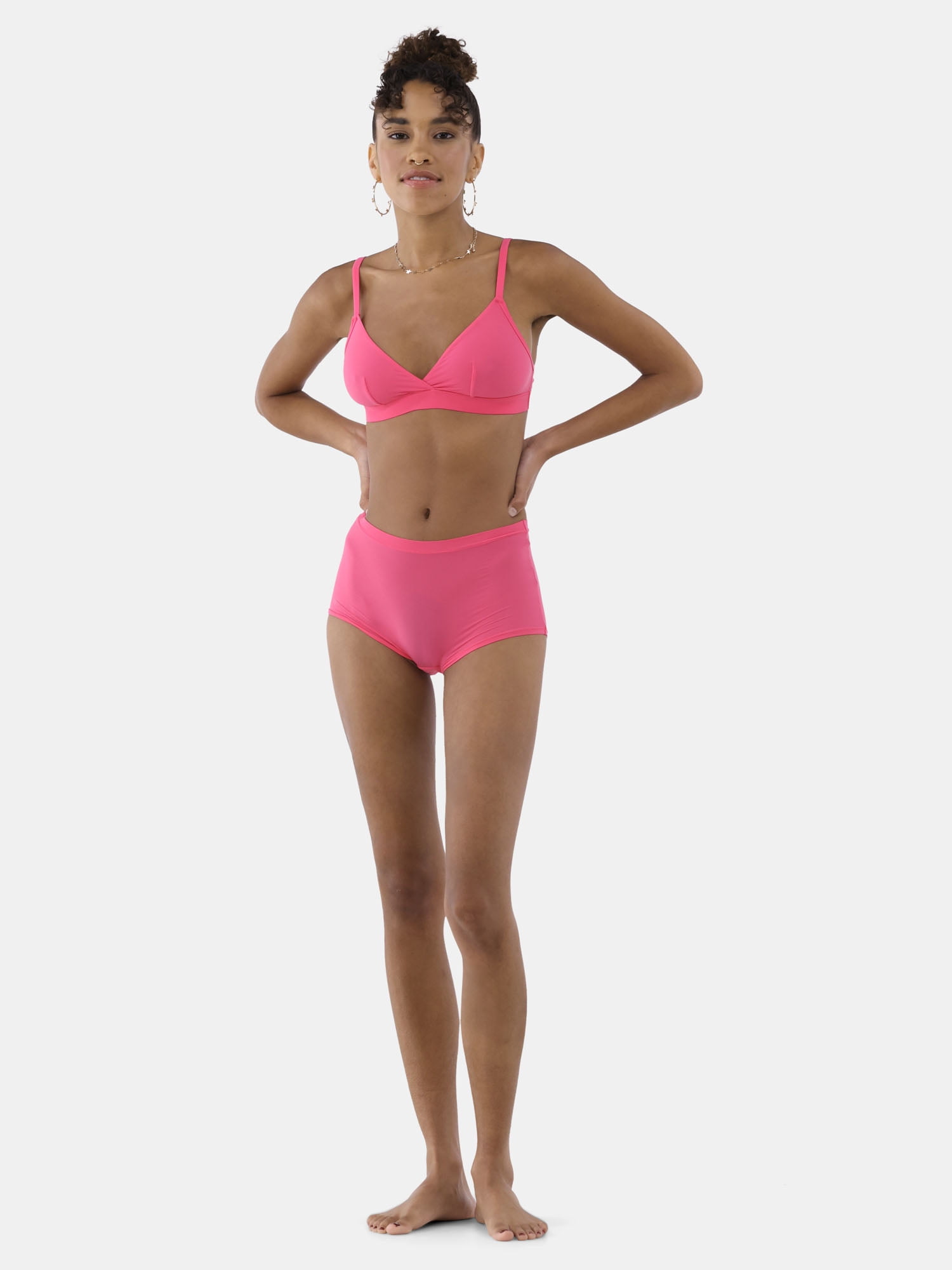 No Boundaries Women's Fit Stretch Boyshort Panties 3-Pack, Sizes XS-3XL