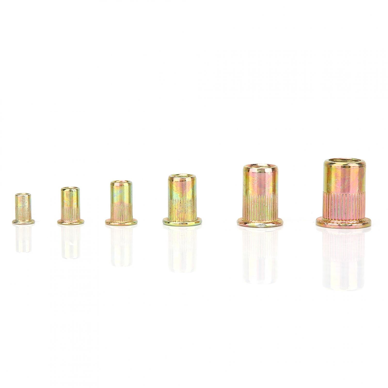 Professional Rivet Nut Kit, 180pcs M3,M10, Zinc Plated, Easy Install, Includes Organizer Case