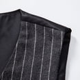 thumbnail image 6 of Men's Pinstripe V Neck Single Breasted Suit Vest Slim Fit Formal Waistcoat with Chain Decor, 6 of 9