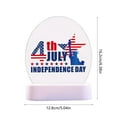 thumbnail image 3 of TOPRenddon Independence Day LED Night Light – 6.5 Inch Patriotic Acrylic Desk Lamp with USA Flag Design, Battery-Operated Warm White Decor for 4th of July, BBQs, Fireworks Parties & Home Celebrations, 3 of 6
