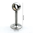 thumbnail image 5 of 2pcs Heavy Duty Curtain Rod Brackets Silver/Black Stainless Steel Holders Set, 5 of 11