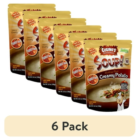 (6 pack) Cugino s Quick Meal Creamy Potato Dried Soup Mix Lower Sodium and Lower Calories 5.6 oz Family Size Pouch Makes 8 Hearty Cups (6 pack) Cugino s Quick Meal Creamy Potato Dried Soup Mix Lower Sodium and Lower Calories 5.6 oz Family Size Pouch Makes 8 Hearty Cups