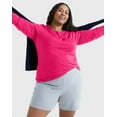 thumbnail image 2 of Hanes Women's Long Sleeve Cotton T-Shirt, Sizes XS-5X, 2 of 4