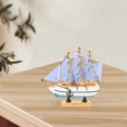 thumbnail image 6 of Voiceine Wooden Sailboat Model Miniature Sailer Decorative Tabletop Beach Ship Ornament Nautical Home Decor Gift for Valentines Day Mothers Day Whit e, 6 of 10