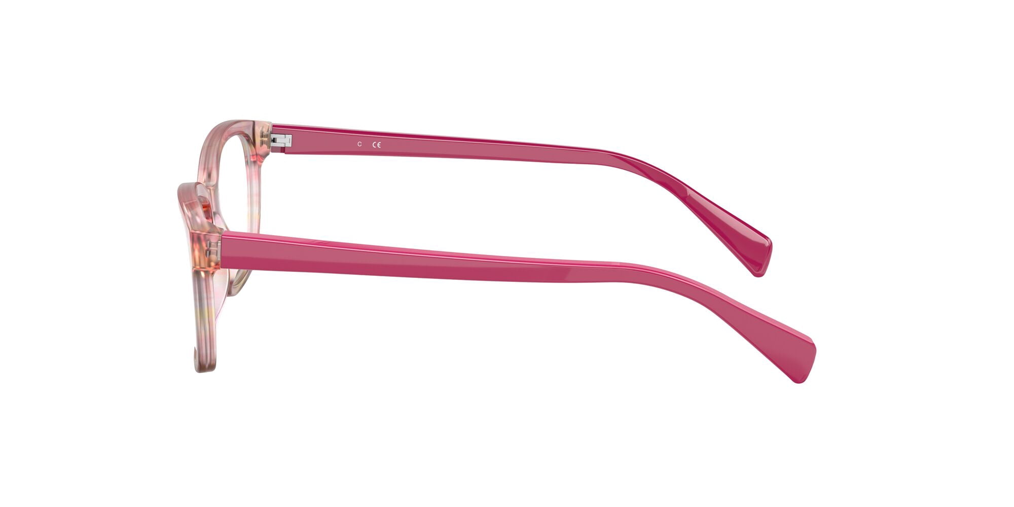 Ray-Ban Youth 0RY1591 Prescription Eyeglasses with Case, Size 46, Demo Lens/Fuxia Striped Multicolor