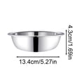 thumbnail image 3 of 3PC Stainless Steel Bowls, Lightweight Salad Bowls Soup Snacks Serving Dishes for Sauces Rice Noodle Ice Cream, Modern Kitchen Meal Prep Bowls,5.3x1.7 Inch, 3 of 6