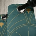 thumbnail image 3 of Ambesonne Art Deco Grommet Curtain, Teal Design Classic Scales, 50"x84", Teal and Sand Brown, 3 of 5