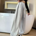 thumbnail image 5 of Otqutp Baggy Sweatpants for Teen Girls Wide Leg Loose Casual Sweat Pant Drawstring Elastic Waist Oversized Athletic Joggers, 5 of 6