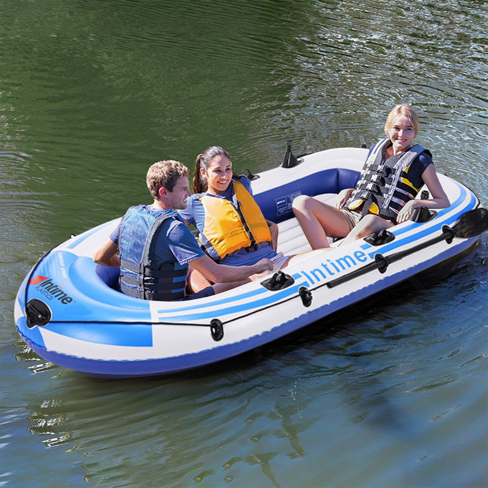 3/4Person 8 FT Inflatable Dinghy Boat Fishing Tender Rafting Water Sports W/Pump 
