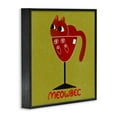 thumbnail image 3 of Stupell Industries Meowbec Cat Wine Animals Painting Black Framed Art Print Wall Art, 24 x 24, 3 of 8