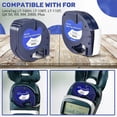 thumbnail image 5 of 2 Pack Plastic Label Tapes for DYMO LetraTag 91201 Black on White (12mm x 4M) for LT-100H, LT-100T, 5 of 5