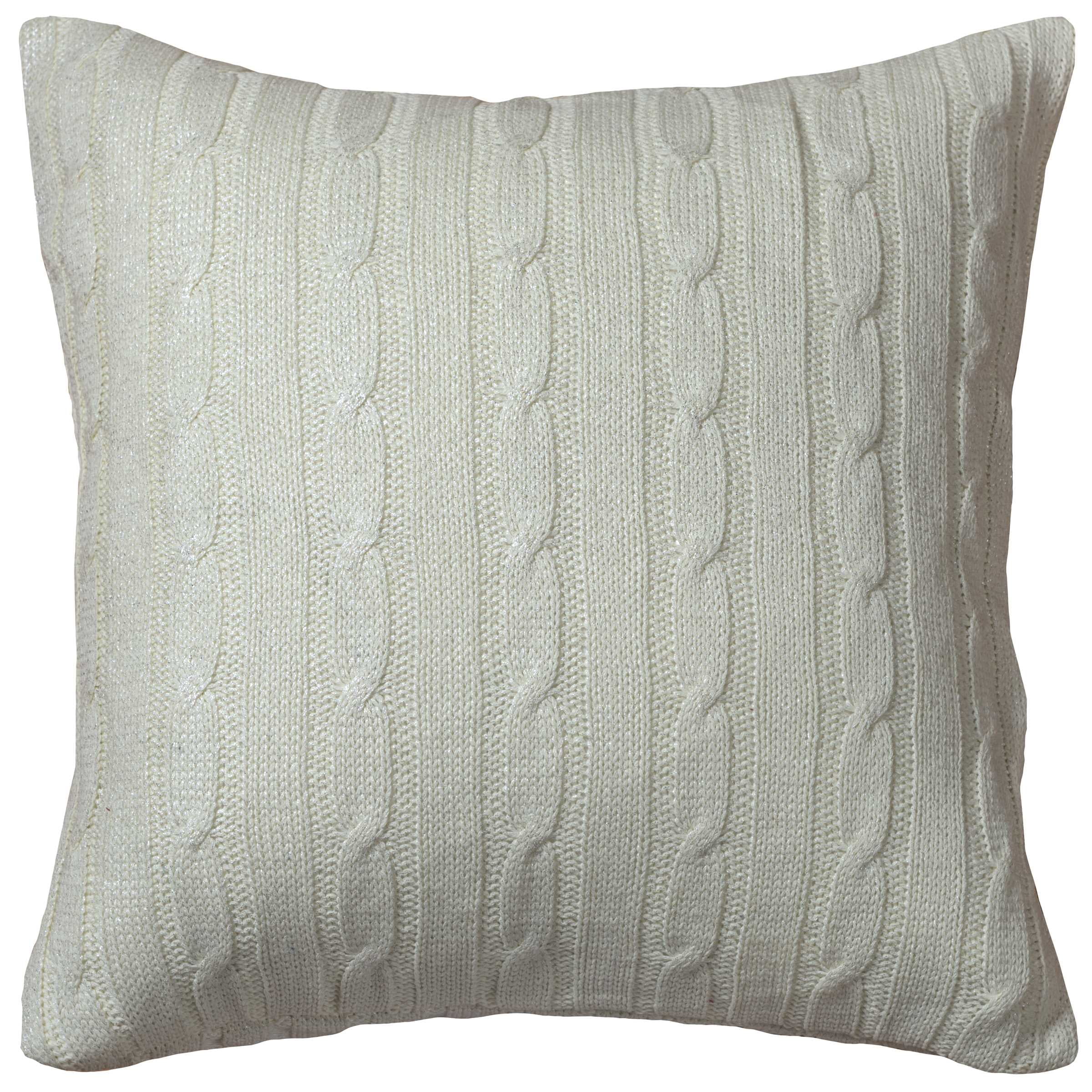 cable knit throw pillow